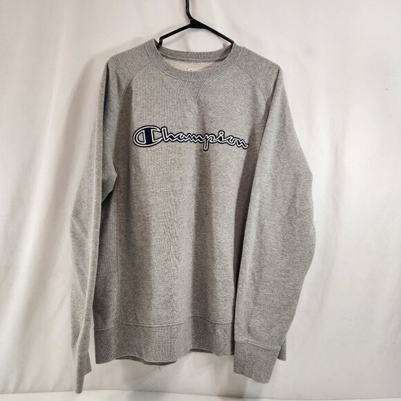 Champion Embroidered Logo Crew Neck Sweatshirt Mens Large - Picture 1 of 9
